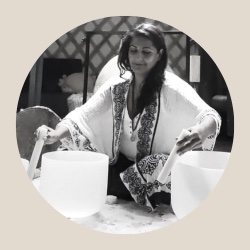 bio picture of Preeti Berar restorative yoga and sound healing