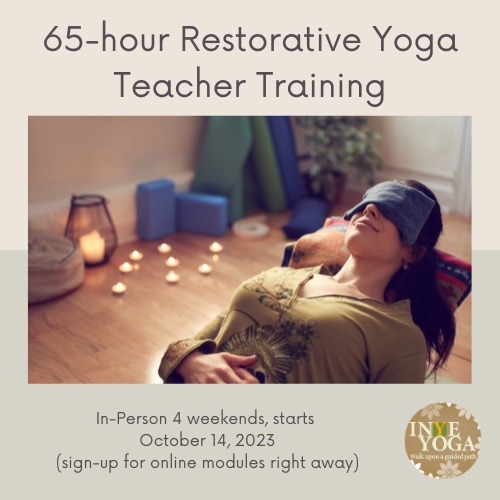 restorative yoga training Oakville at Inye Yoga