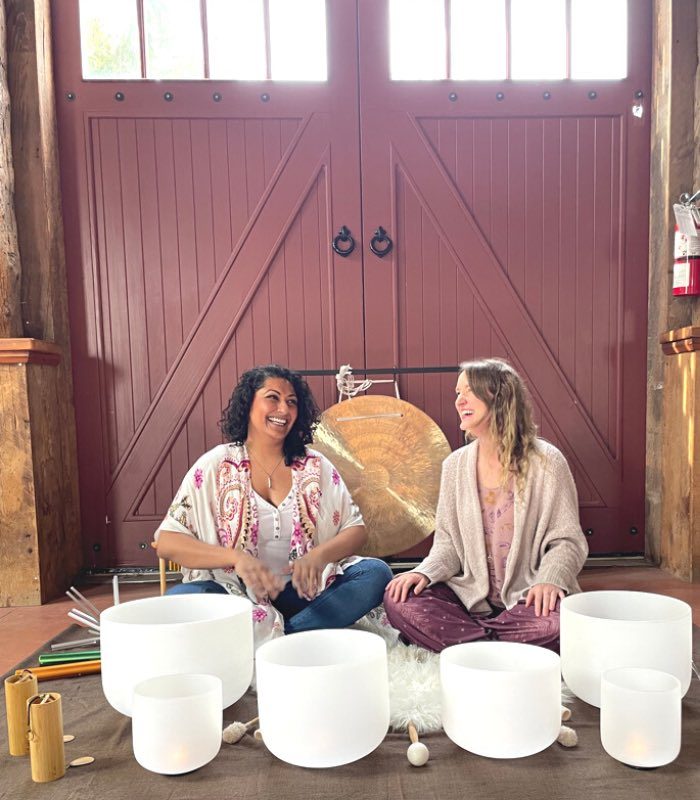 restorative and sound healing classes and workshops for private sessions and corporate session led by Shanine Dennill and Preeti Berar