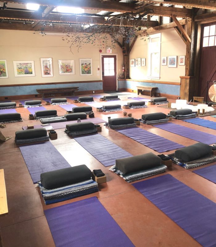 corporate yoga event restorative yoga and sound healing